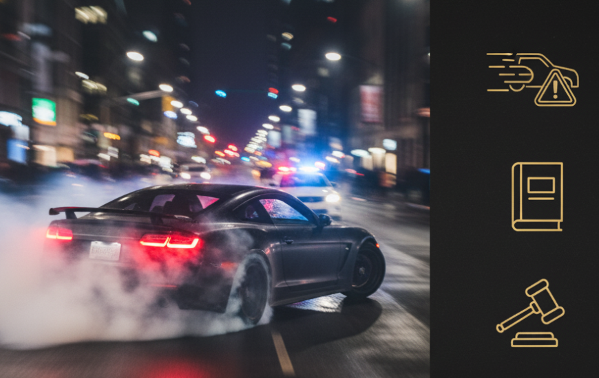 Stunt Driving & Street Racing Defence (HTA 172) - Legal services illustration